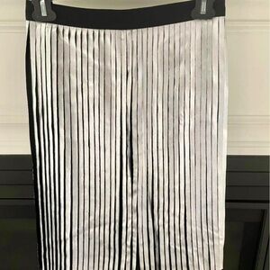 BEBE Black & Silver Pleated Skirt